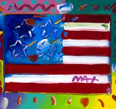 FLAG WITH HEART