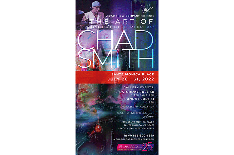 The Art of Red Hot Chili Peppers Drummer Chad Smith to Exhibit at Santa Monica Place